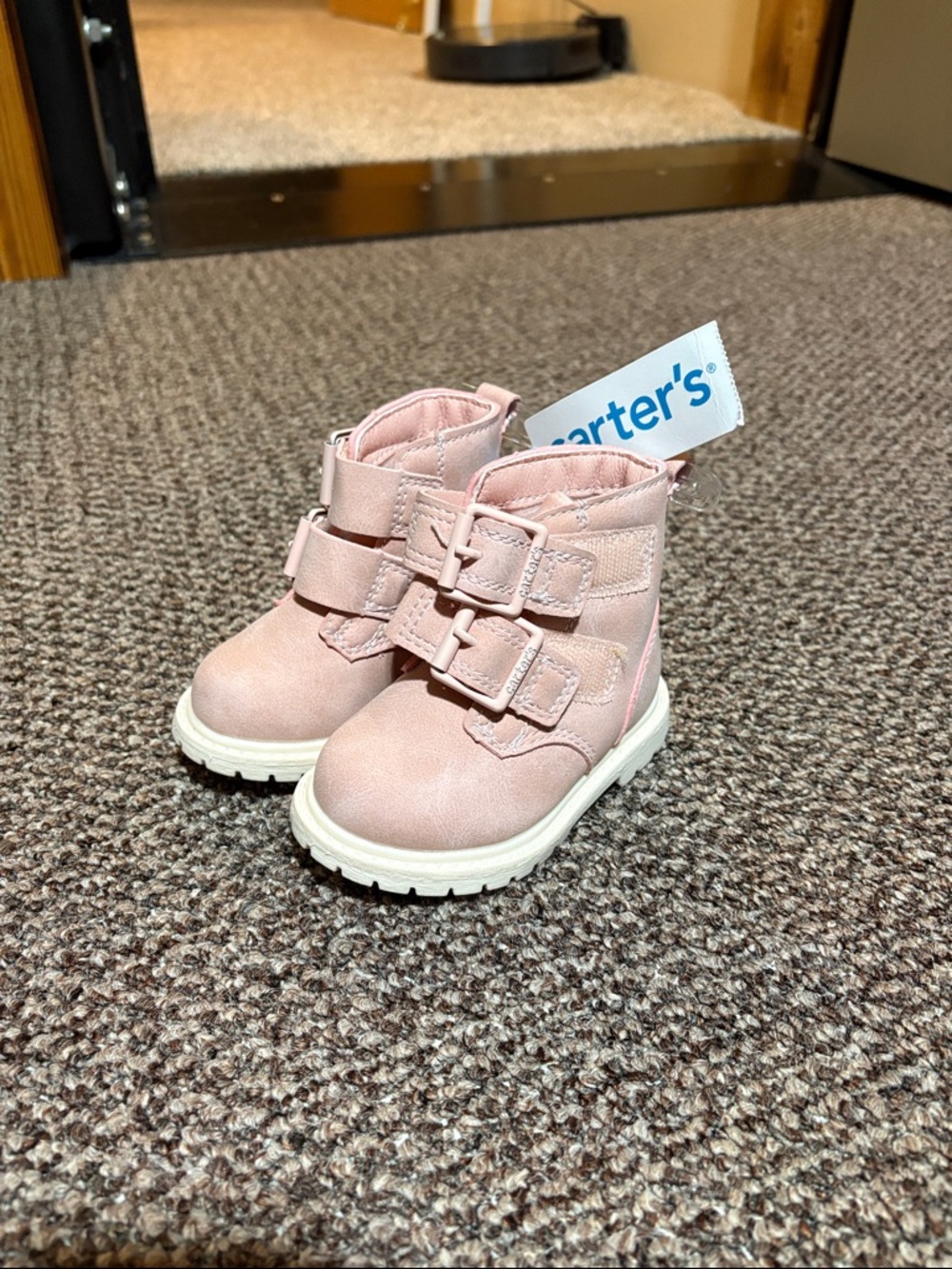 Carter's Light Pink Double-Buckle Toddler Boots